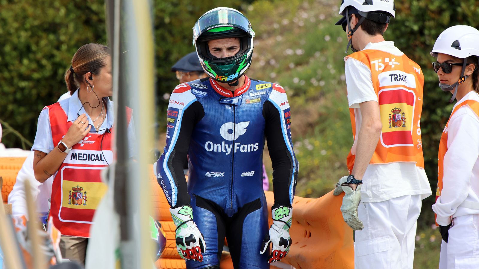 Imágenes de las caídas en las carreras del GP España en Jerez