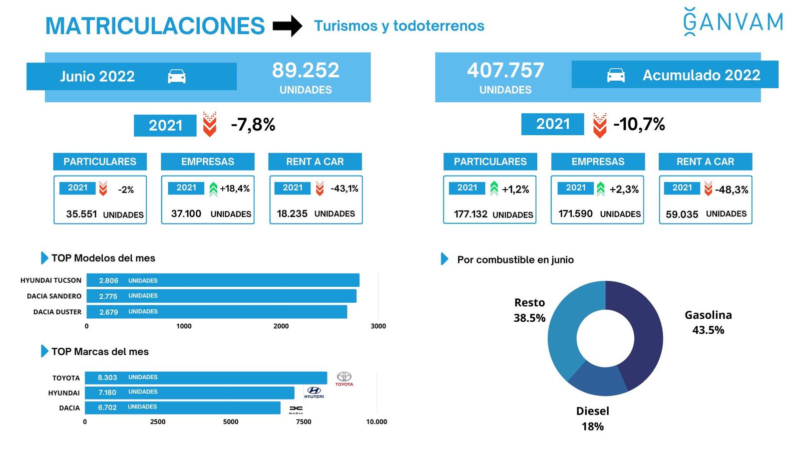 Las ventas en el primer semestre registraron una caída del 10,7 por ciento respecto al mismo periodo de 2021.