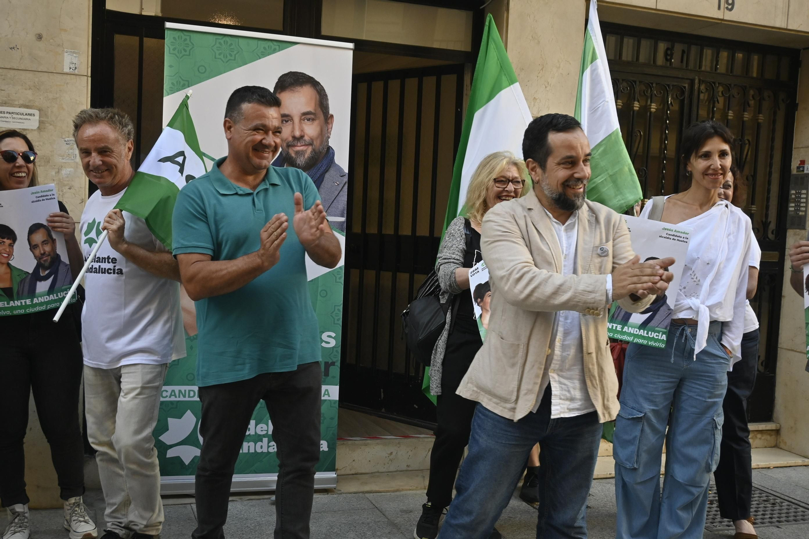 Elecciones Municipales Huelva 2023: Imágenes del acto de inicio de campaña en la sede de Adelante Andalucía