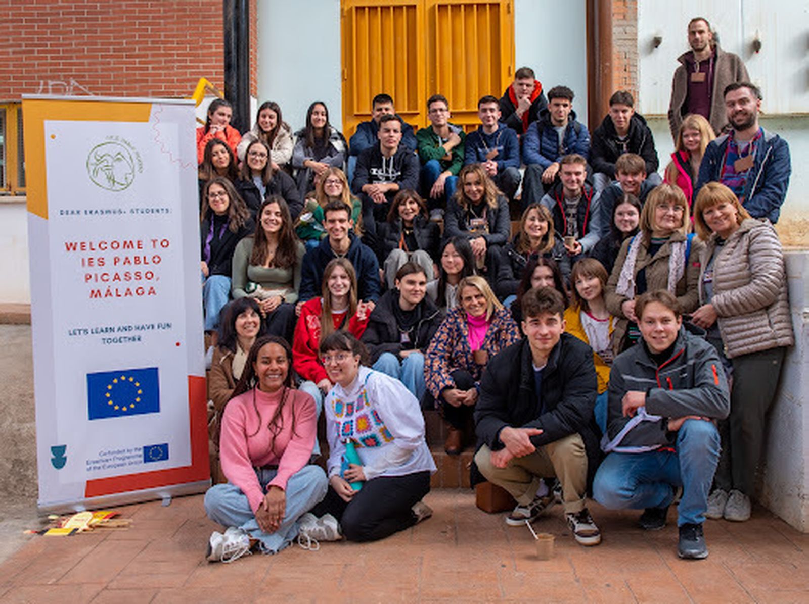 Los jóvenes que forman parte del encuentro que se celebra estos días en el IES Pablo Picasso.
