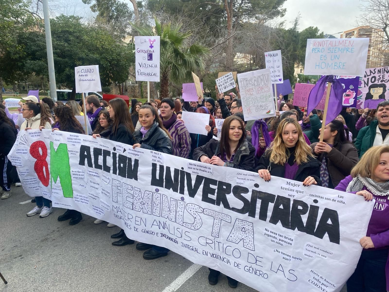 Manifestación del Día Internacional de la Mujer en Jaén.