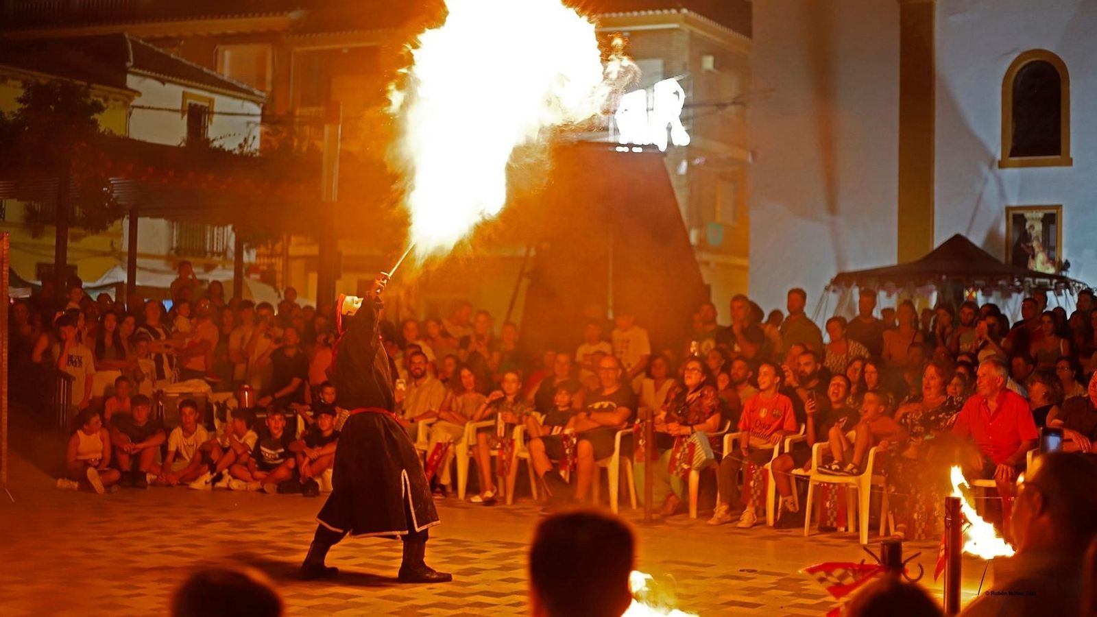 Espectáculo de Fuego en el Zoco Andalusí de Huétor Tájar. Septiembre 2023.