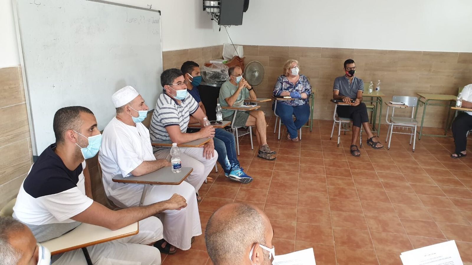 Representantes de la comunidad musulmana en la última asamblea.