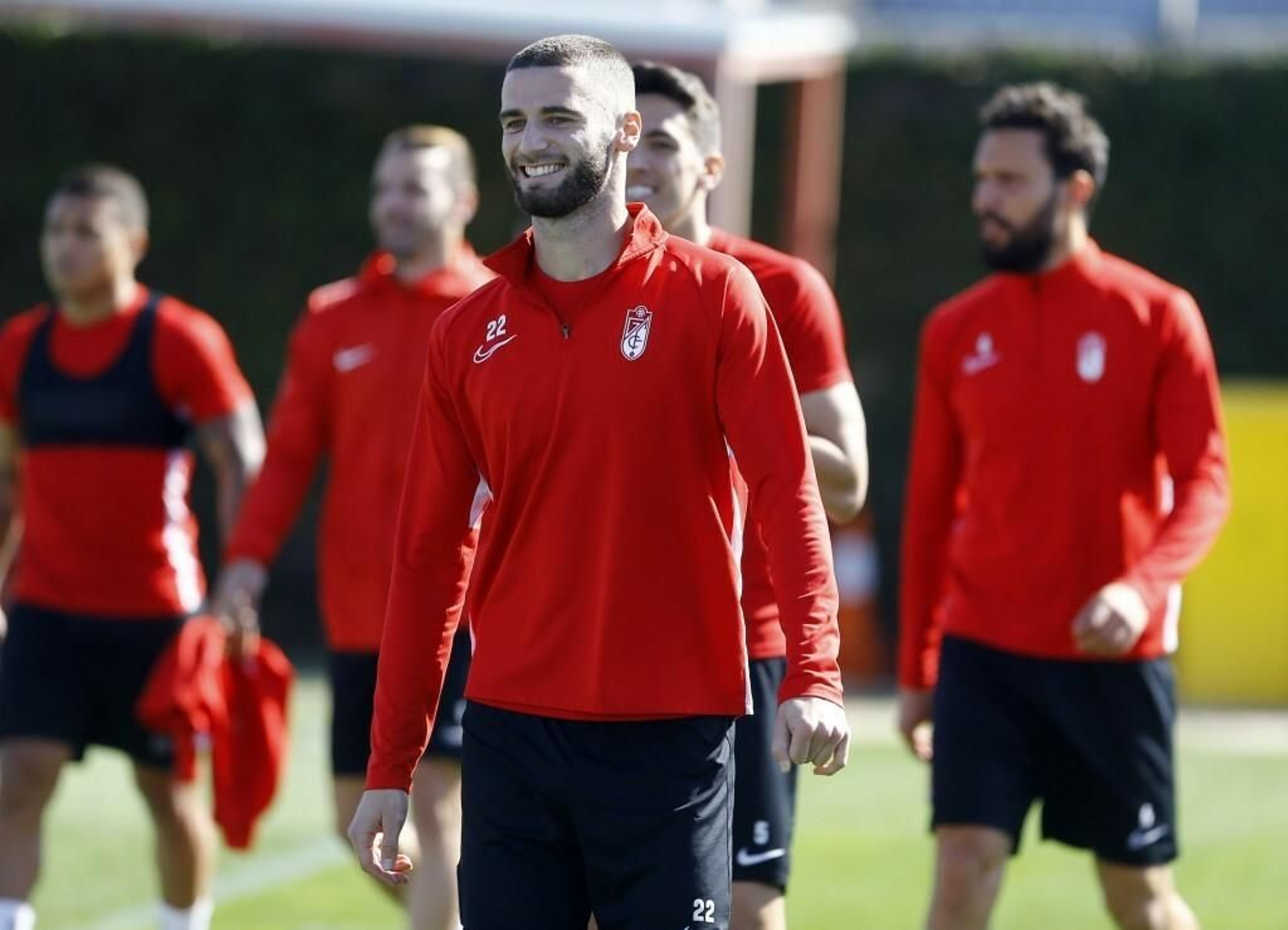 Domingos Duarte, en el entrenamiento de este jueves