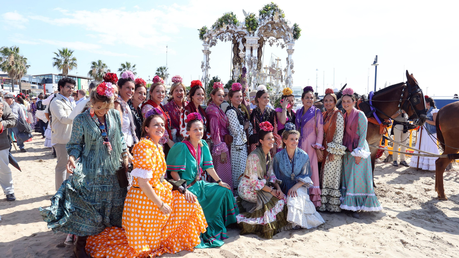 Embarque de la Hermandad de Jerez en Bajo de Guía Embarque de la Hermandad de Jerez en Bajo de Guía