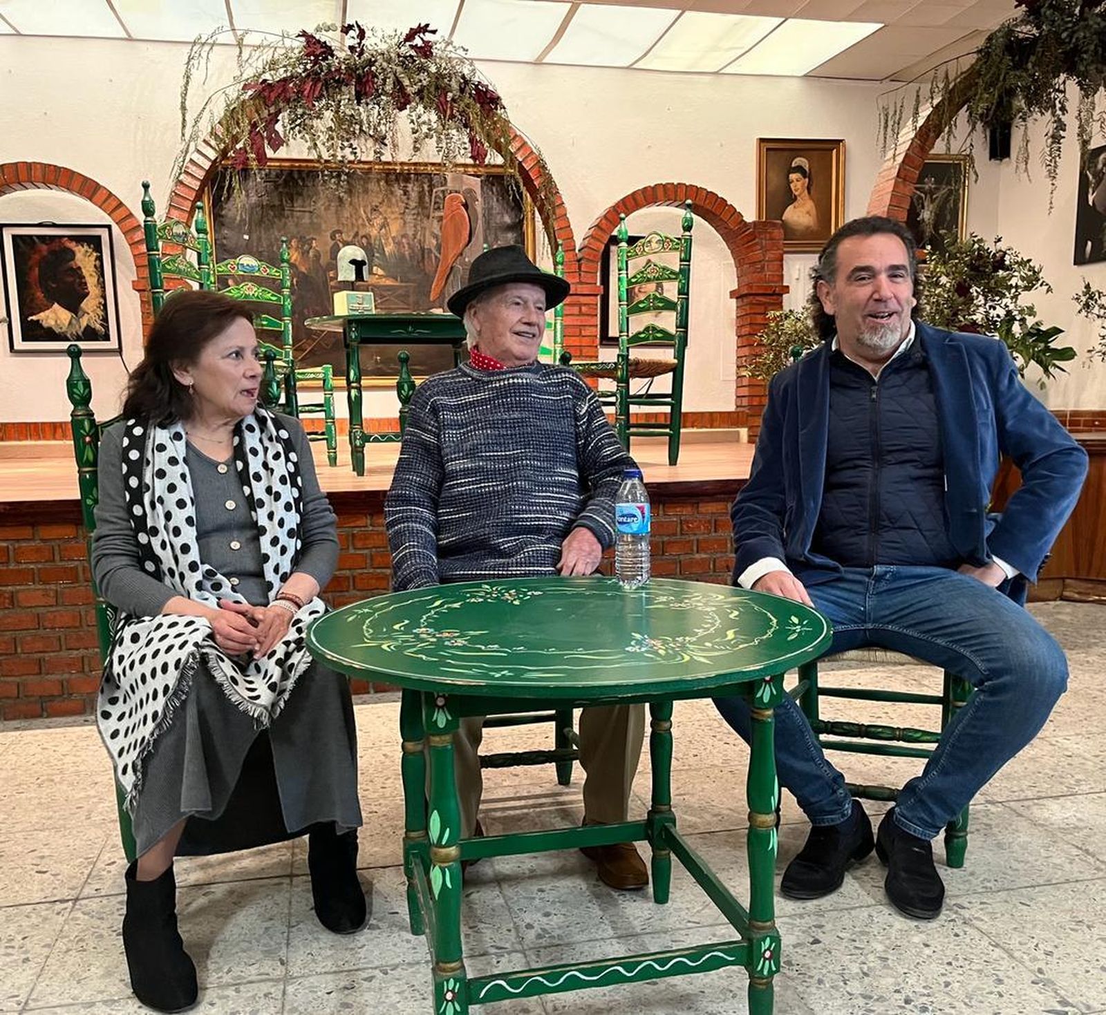 Pepe 'El Zorri', con Ana María López y David Lagos.