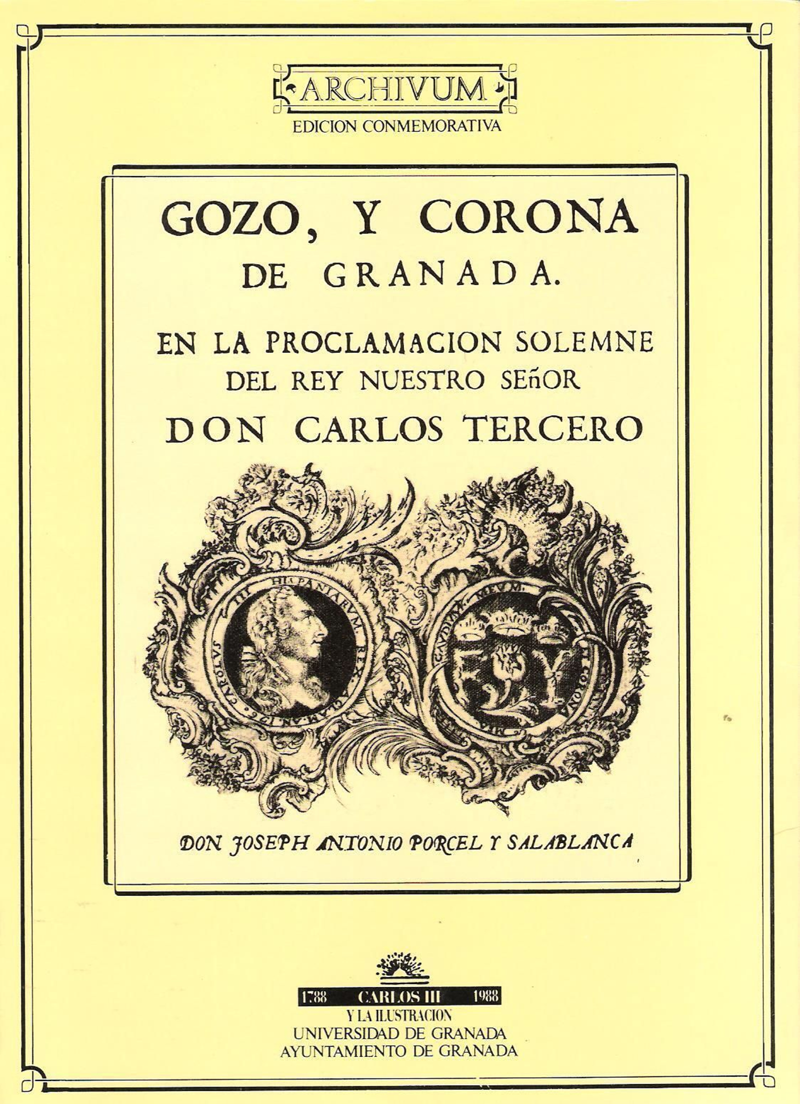Gozo y corona,  obra de Porcel.
