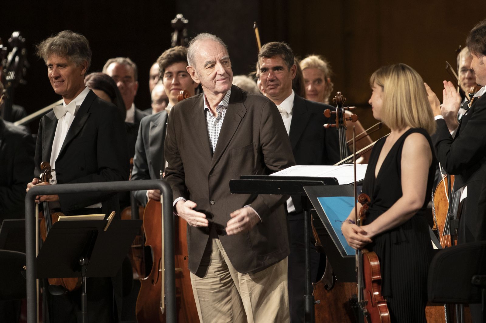 Así ha sido el concierto de la Filarmónica de Luxemburgo en el Palacio de Carlos  V  durante el Festival de Música y Danza de Granada