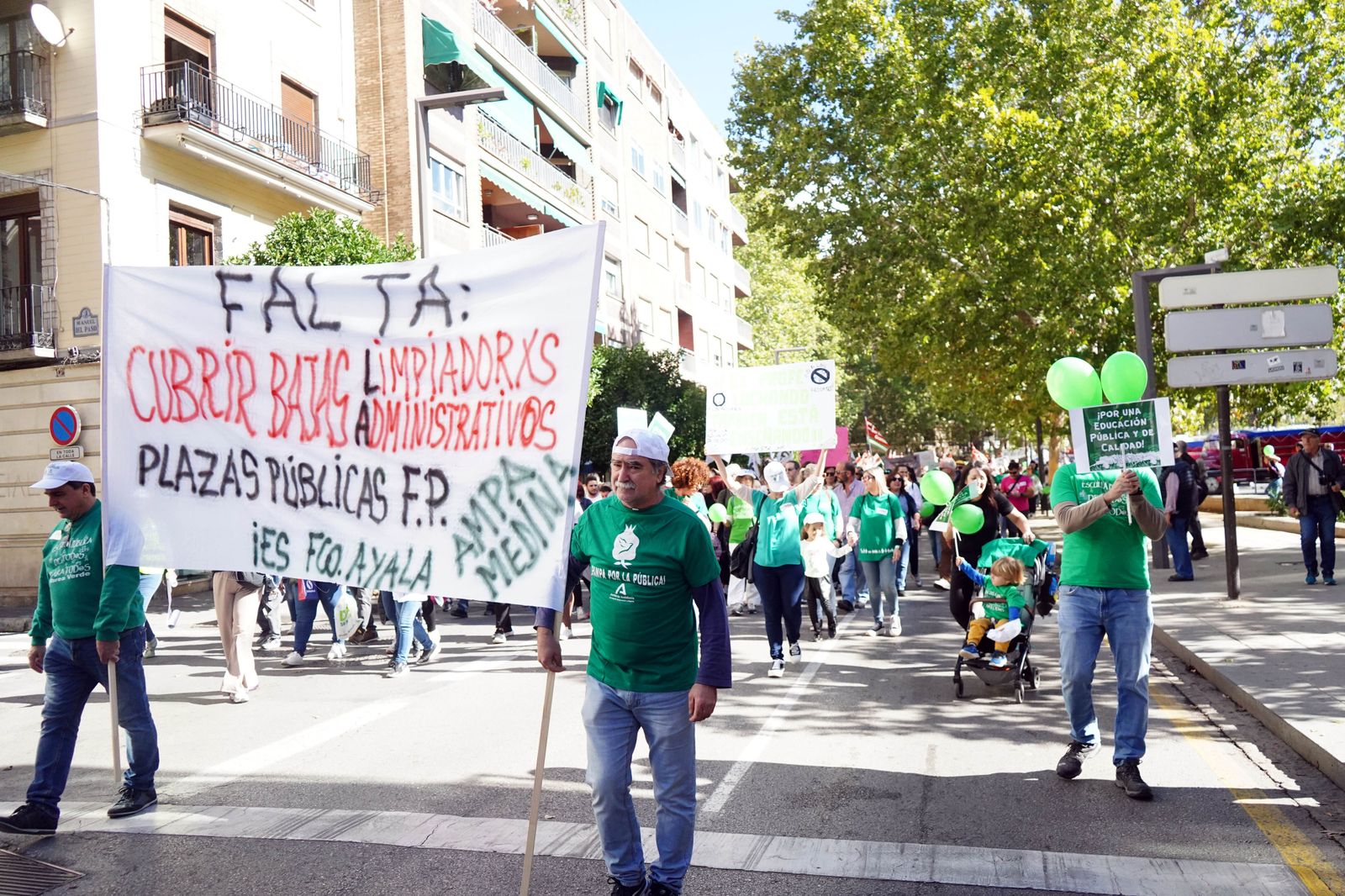 Manifestación por la educación pública de calidad en Granada