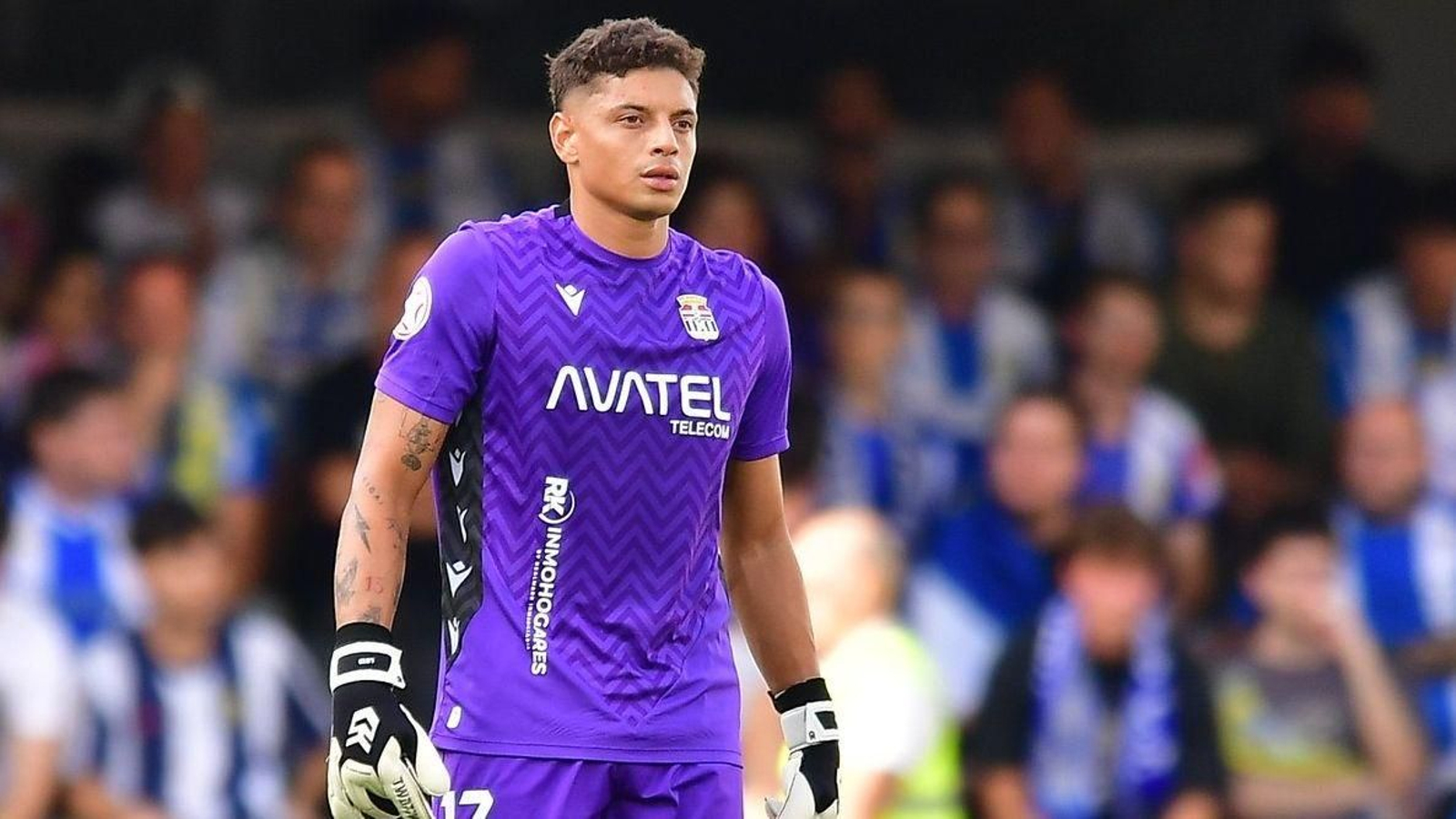 El ex del Algeciras Lucho García, con la elástica del Cartagena.