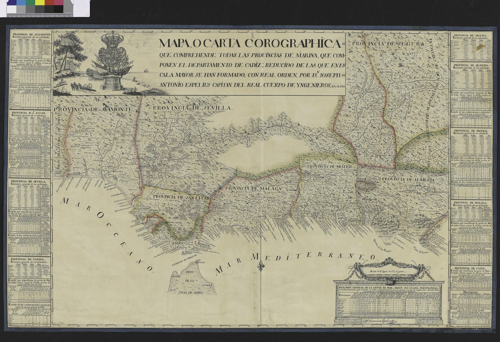Plano del Departamento Marítimo de Cádiz.