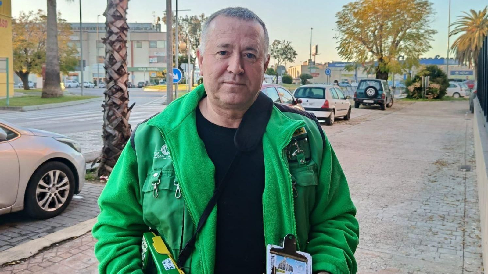 Antonio González, vendedor ONCE en Andújar.