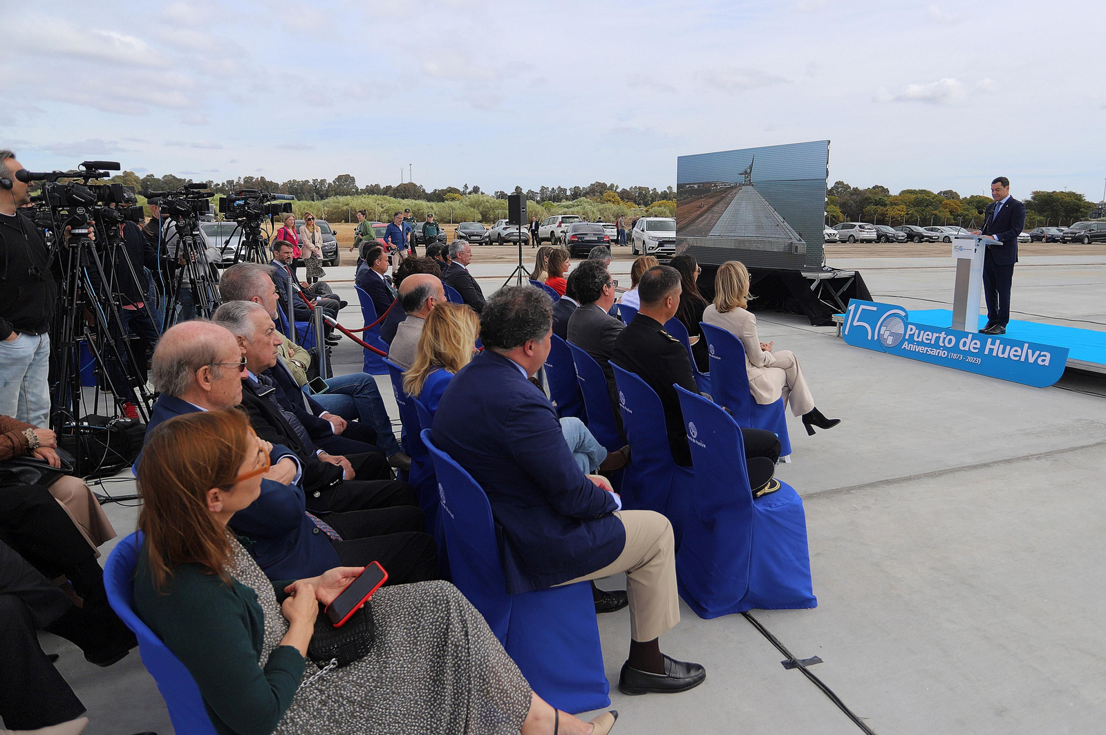Imágenes de la inauguración de la ampliación norte del Muelle Sur del Puerto de Huelva