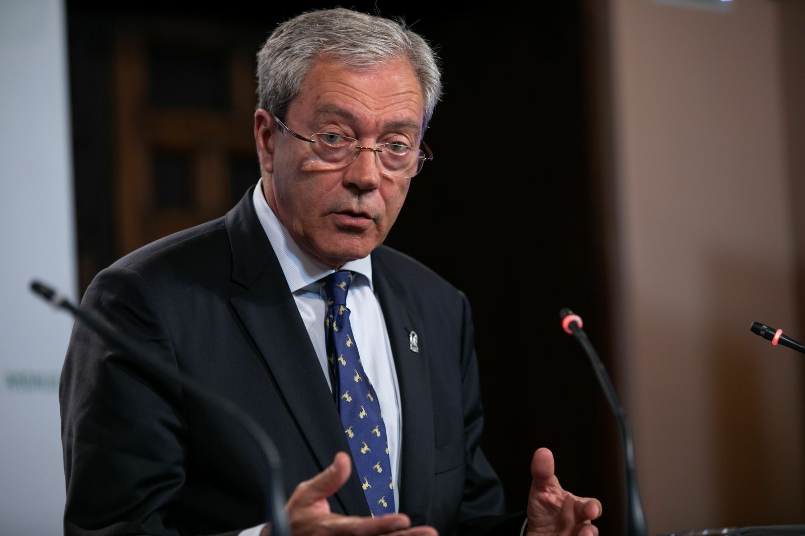 El consejero de Economía, Rogelio Velasco, durante la rueda de prensa tras el Consejo de Gobierno.