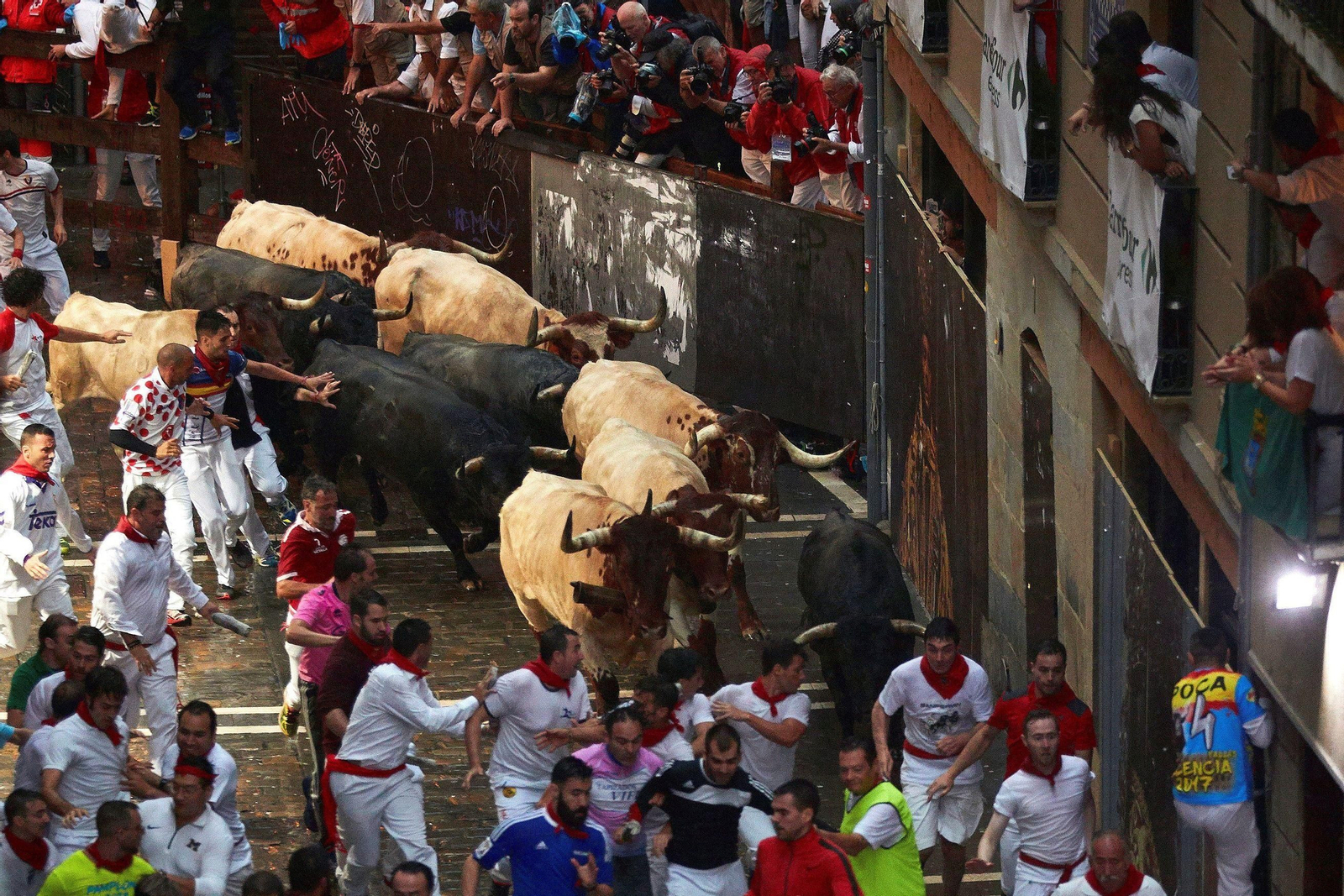 Las imágenes del segundo encierro de los Sanfermines 2018