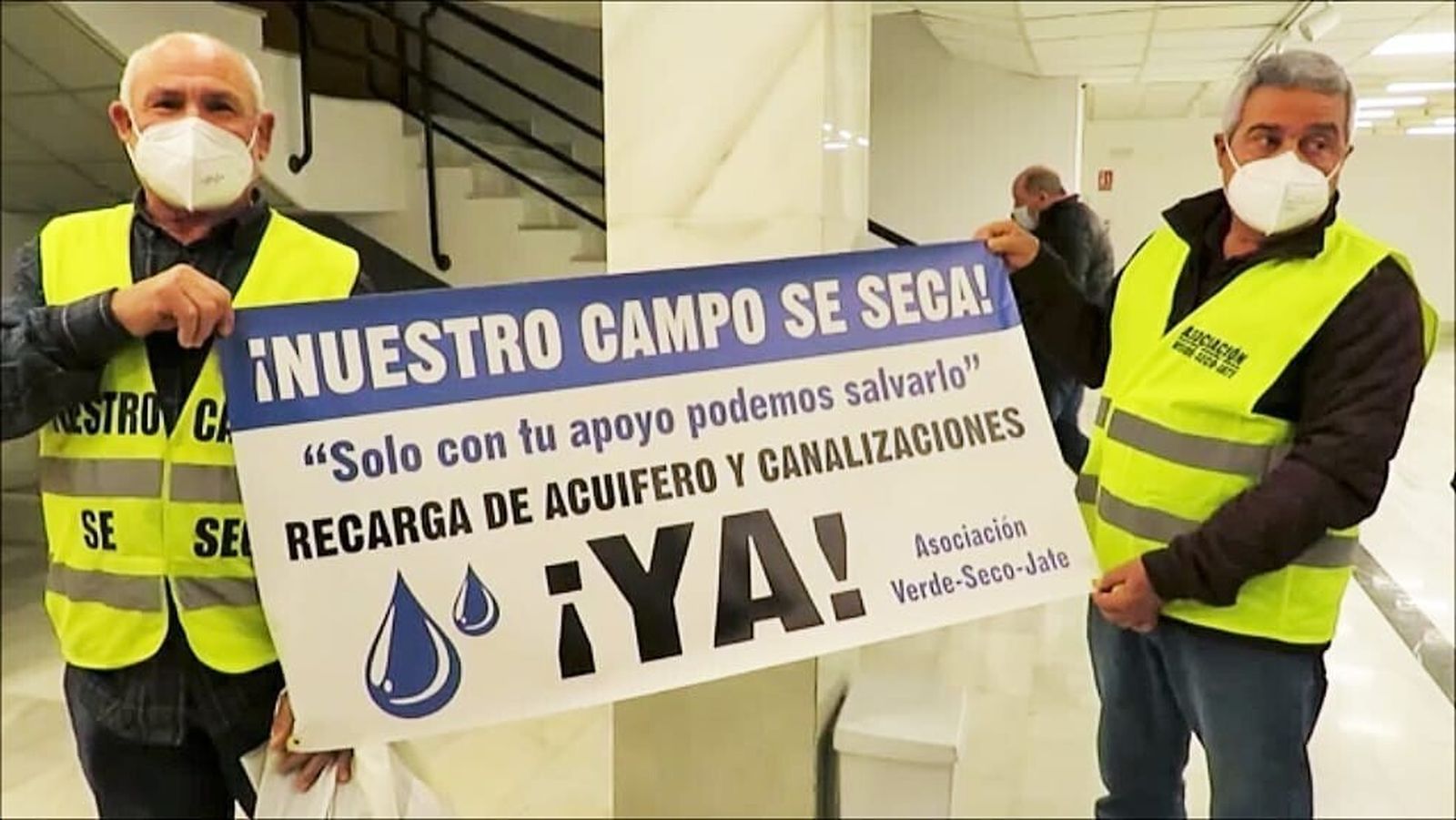 Protesta del pasado mes de febrero de los regantes.