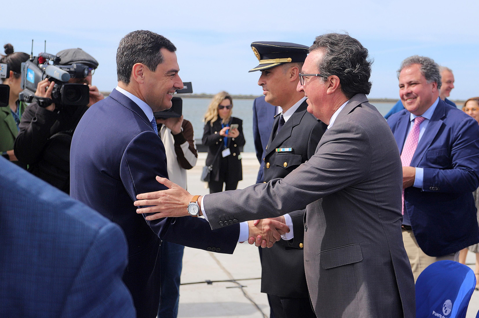 Imágenes de la inauguración de la ampliación norte del Muelle Sur del Puerto de Huelva