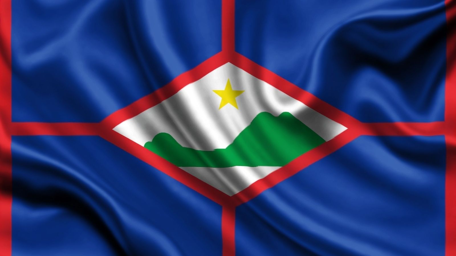 La bandera de la isla de San Eustaquio