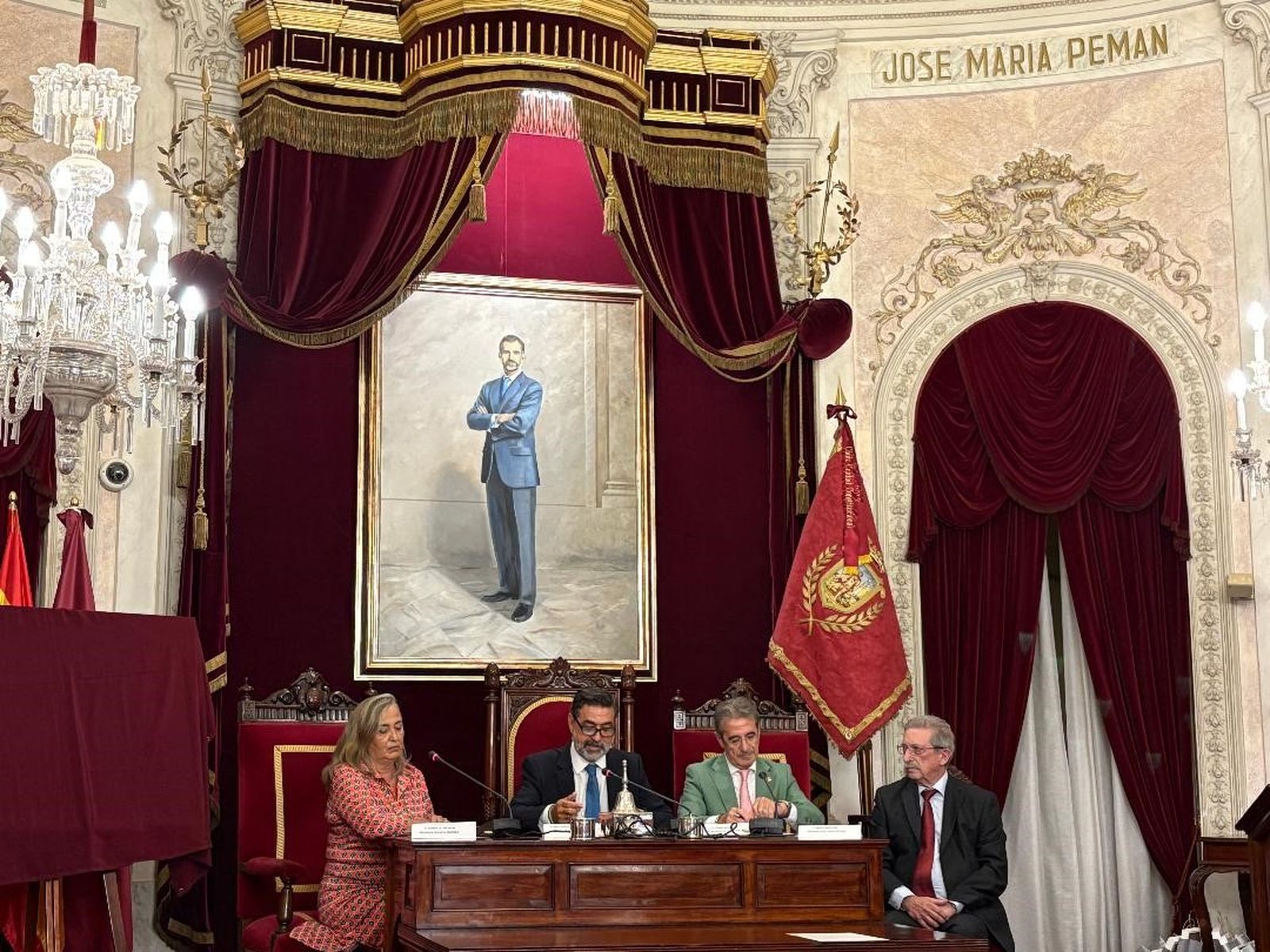 Carmen de Lara, José Manuel Verdulla, Rafael Campos y Miguel García, durante la sesión.