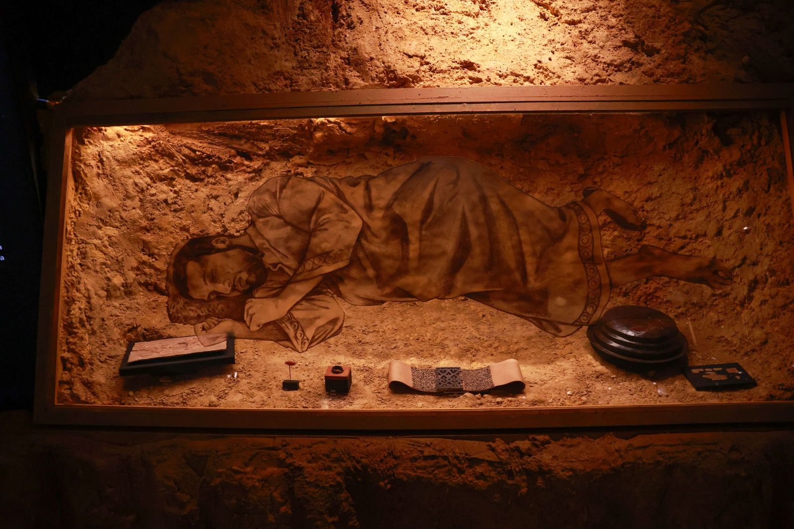 Detalle de la  exposición 'La  Joya , Vida y Eternidad en Tarteso' en el Museo de Huelva.