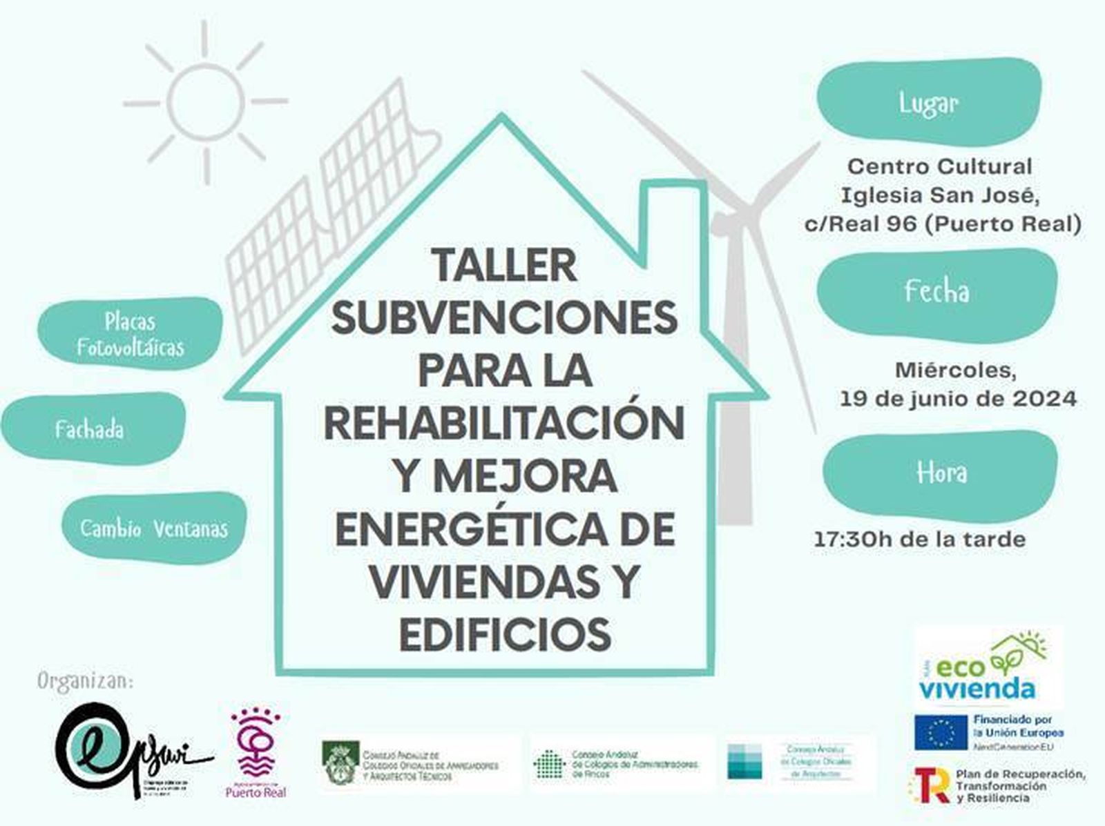 ¿Piensas rehabilitar tu vivienda? Un taller en Puerto Real te orientará para obtener ayudas