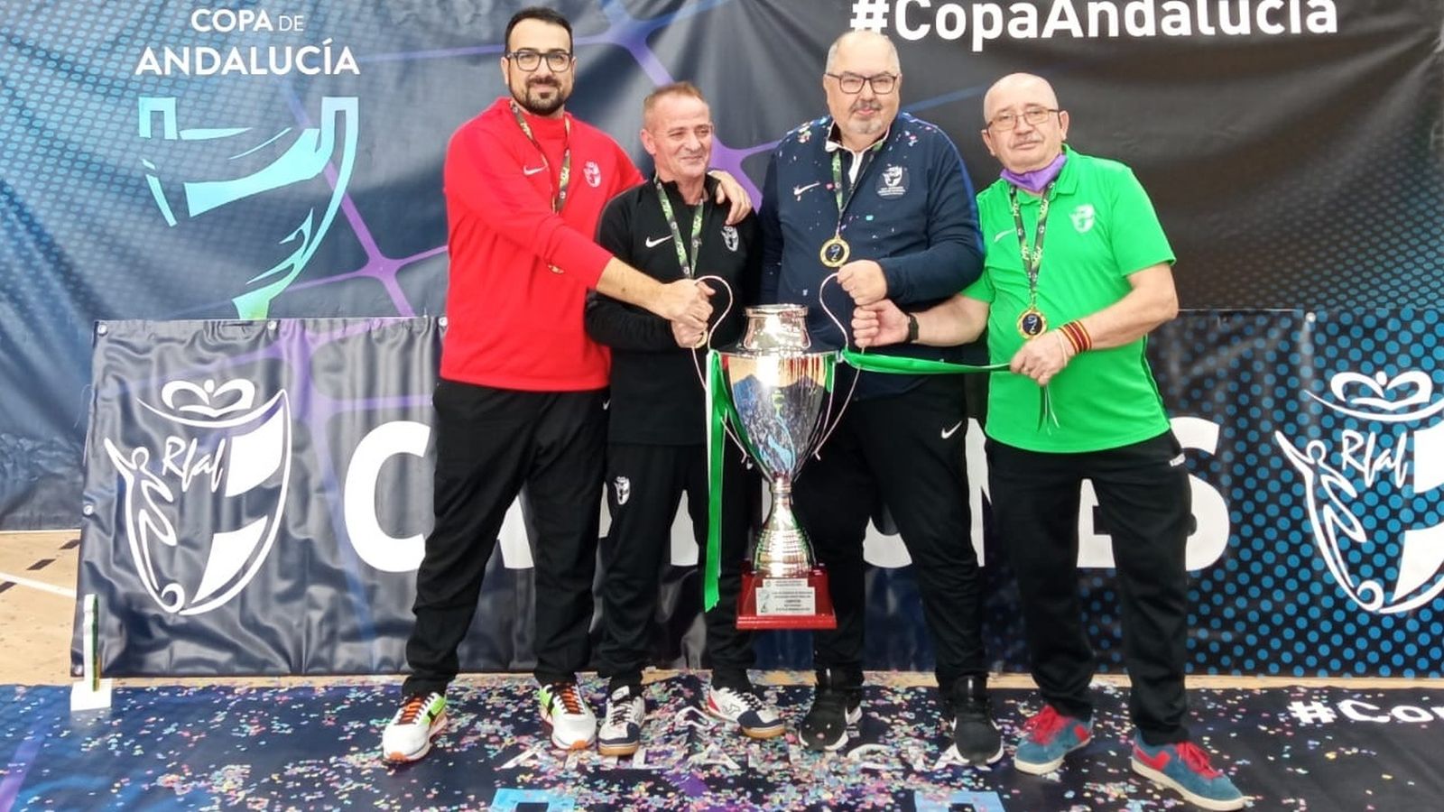 Cuerpo técnico de la selección almeriense.