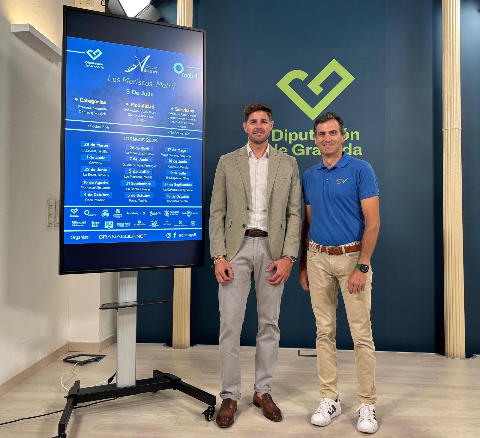 Momento de la presentación del Circuito Albatros de golf.