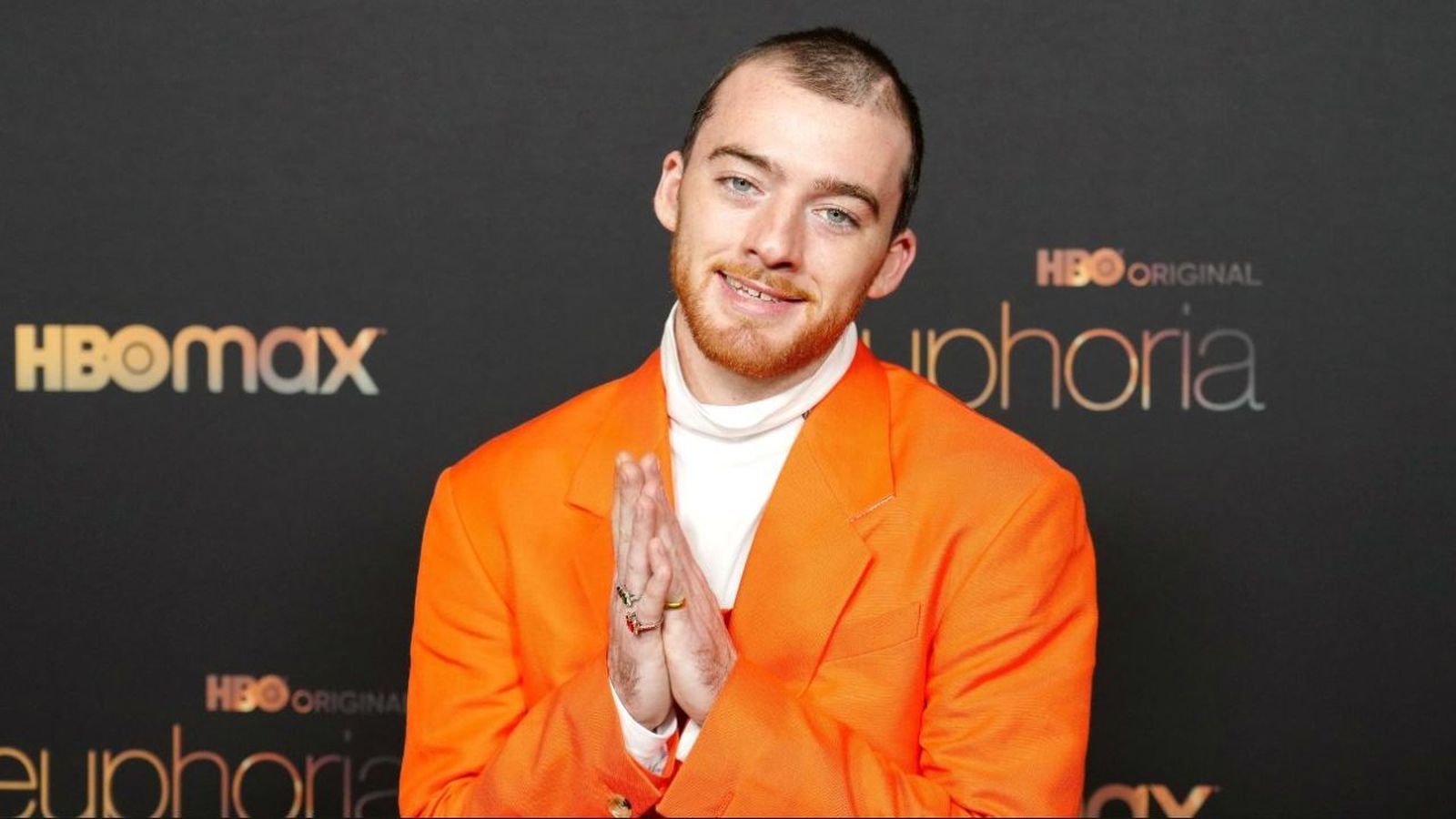 Angus Cloud en el photocall de 'Euphoria'