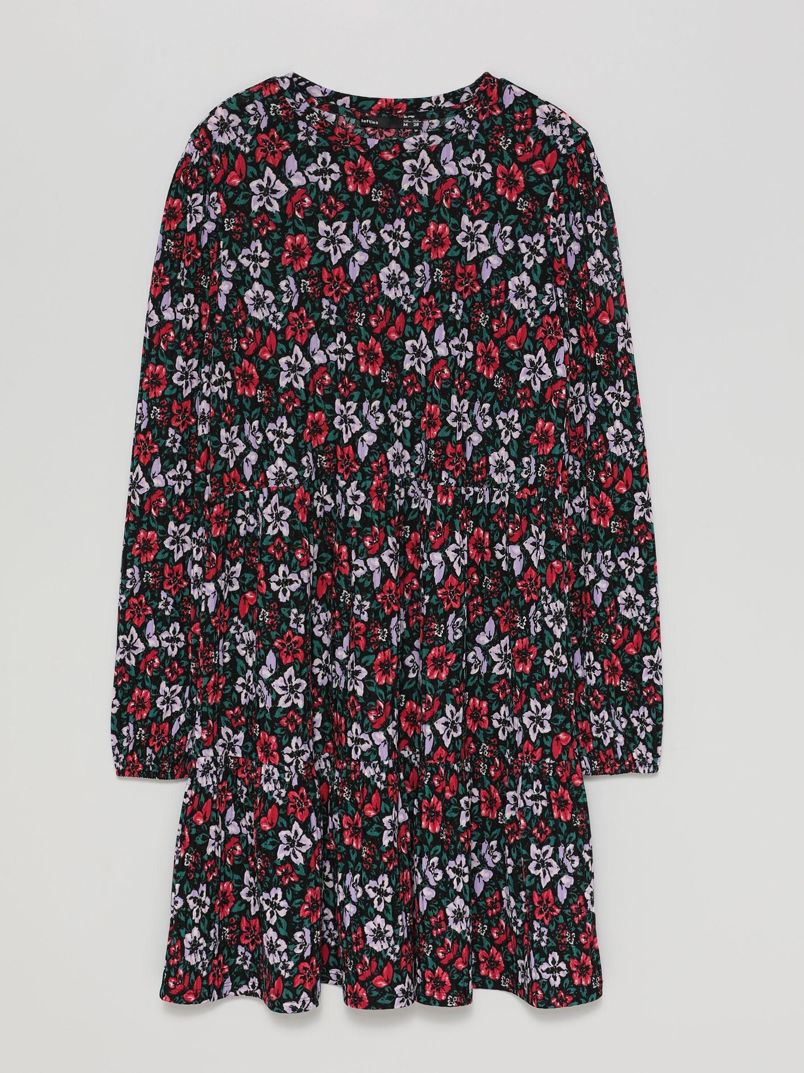 Vestido con estampado de flores surferas de Lefties.