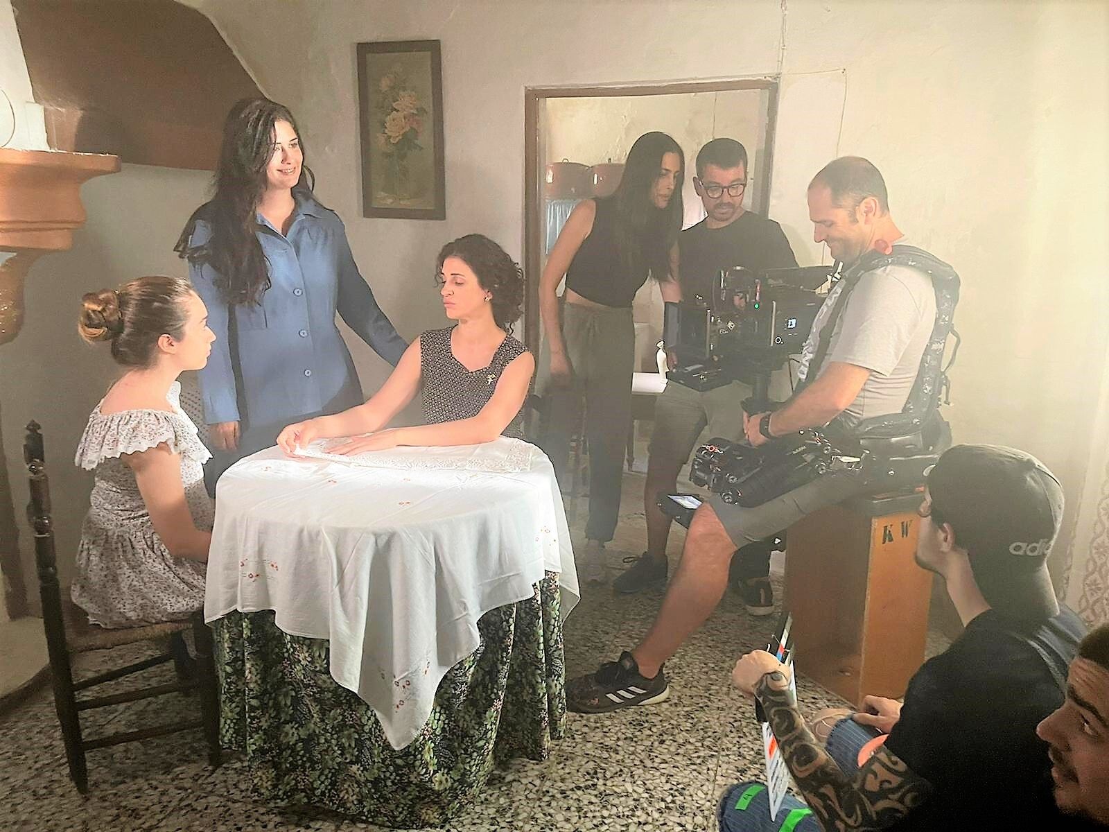 Rodaje del corto con Nerea Camacho, Ruth Gabriel y Nei Loya.