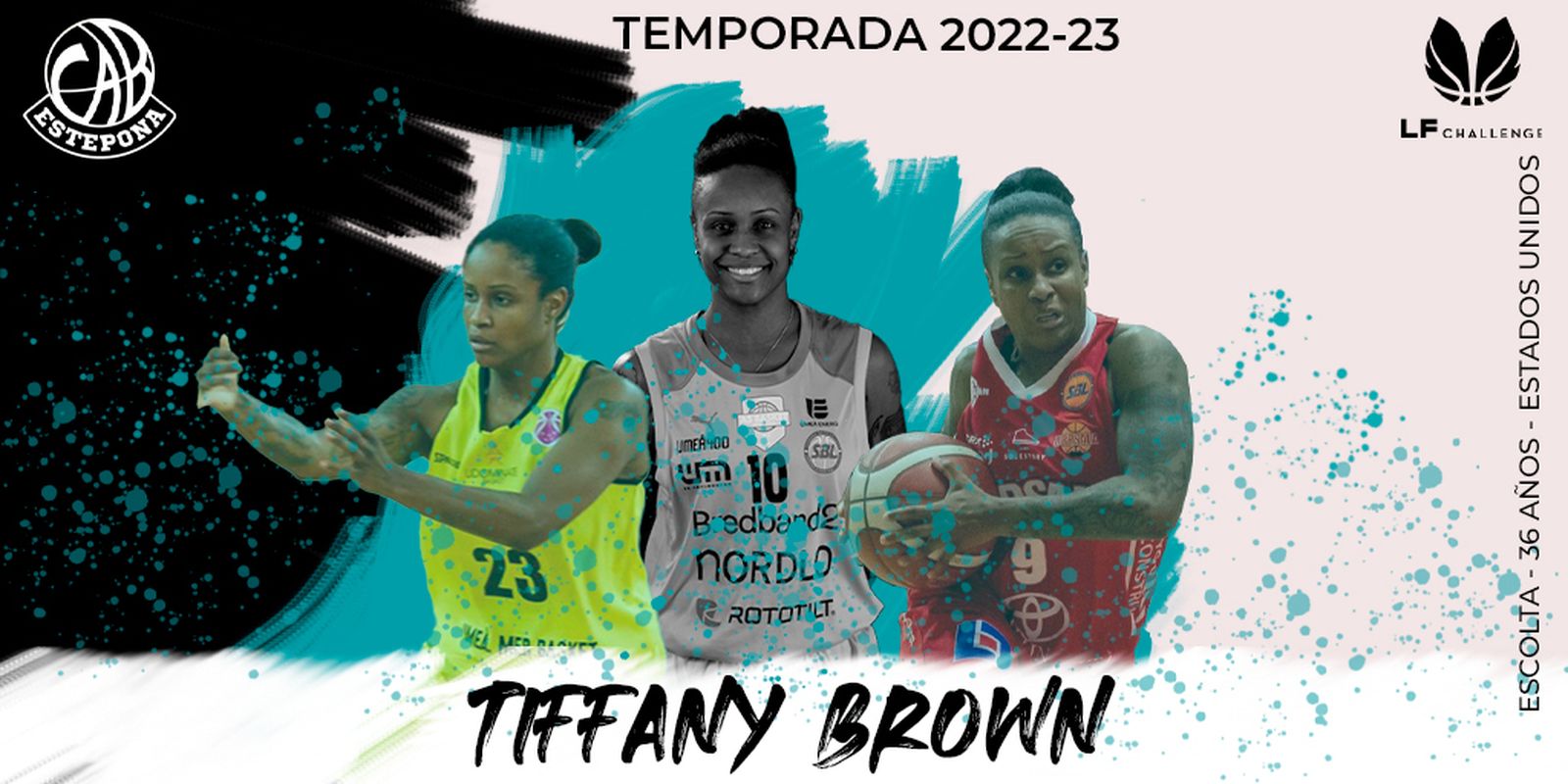 El cartel del anuncio de la jugadora.