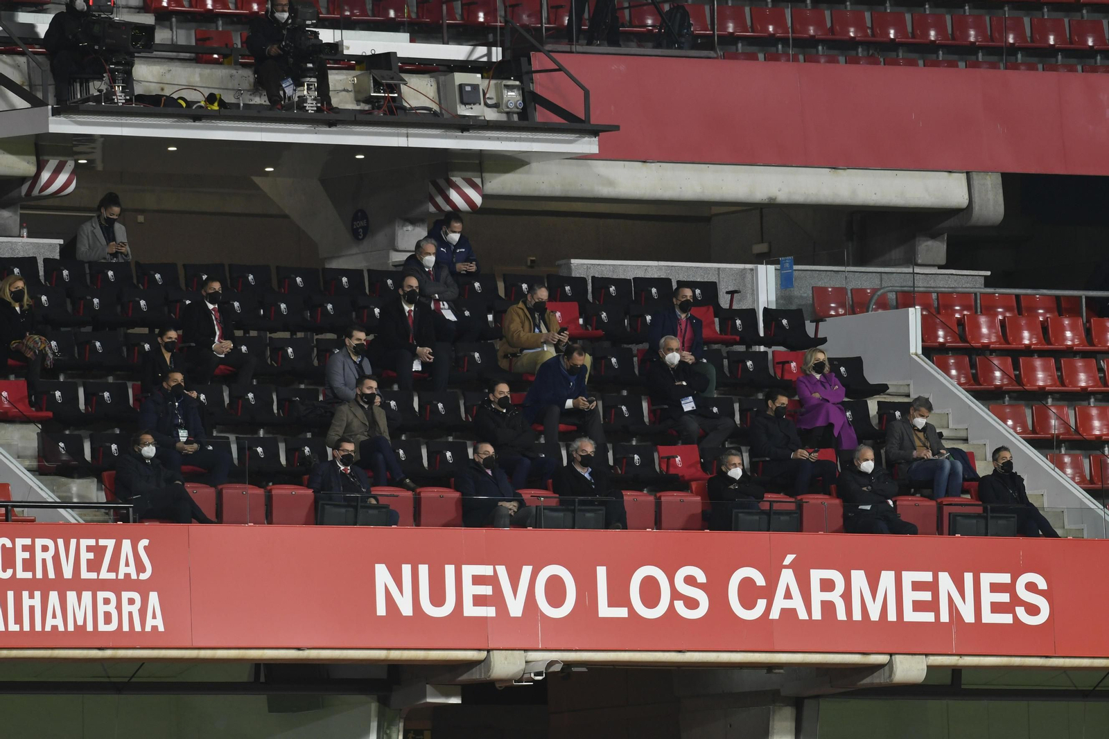 Imagen del palco el pasado domingo, más repleto que de costumbre pese a estar en pandemia y cumplir los protocolos.