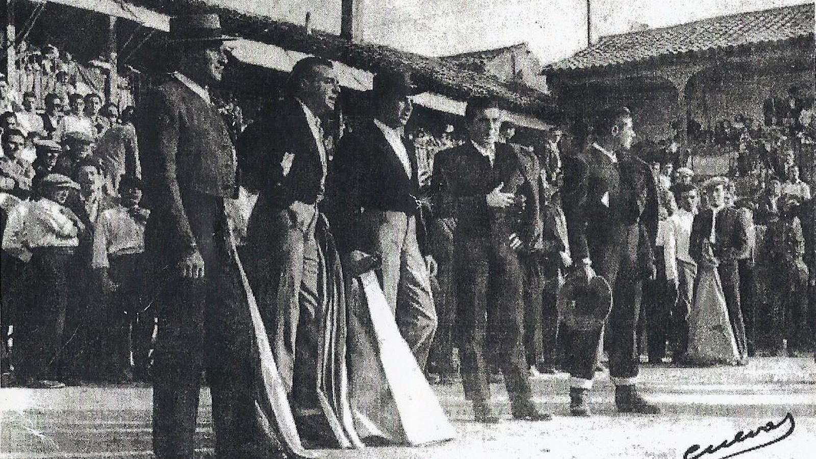Los cinco hermanos Ordóñez torearon juntos por primera y única vez en el debut del menor.