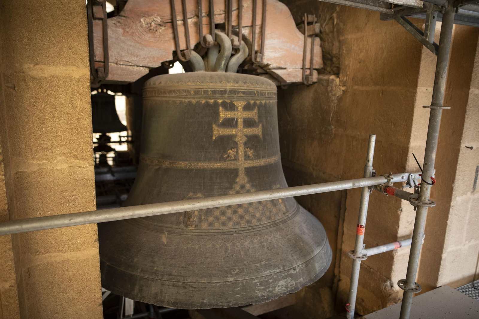 La restauración de la torre de la Catedral de Granada, desde dentro