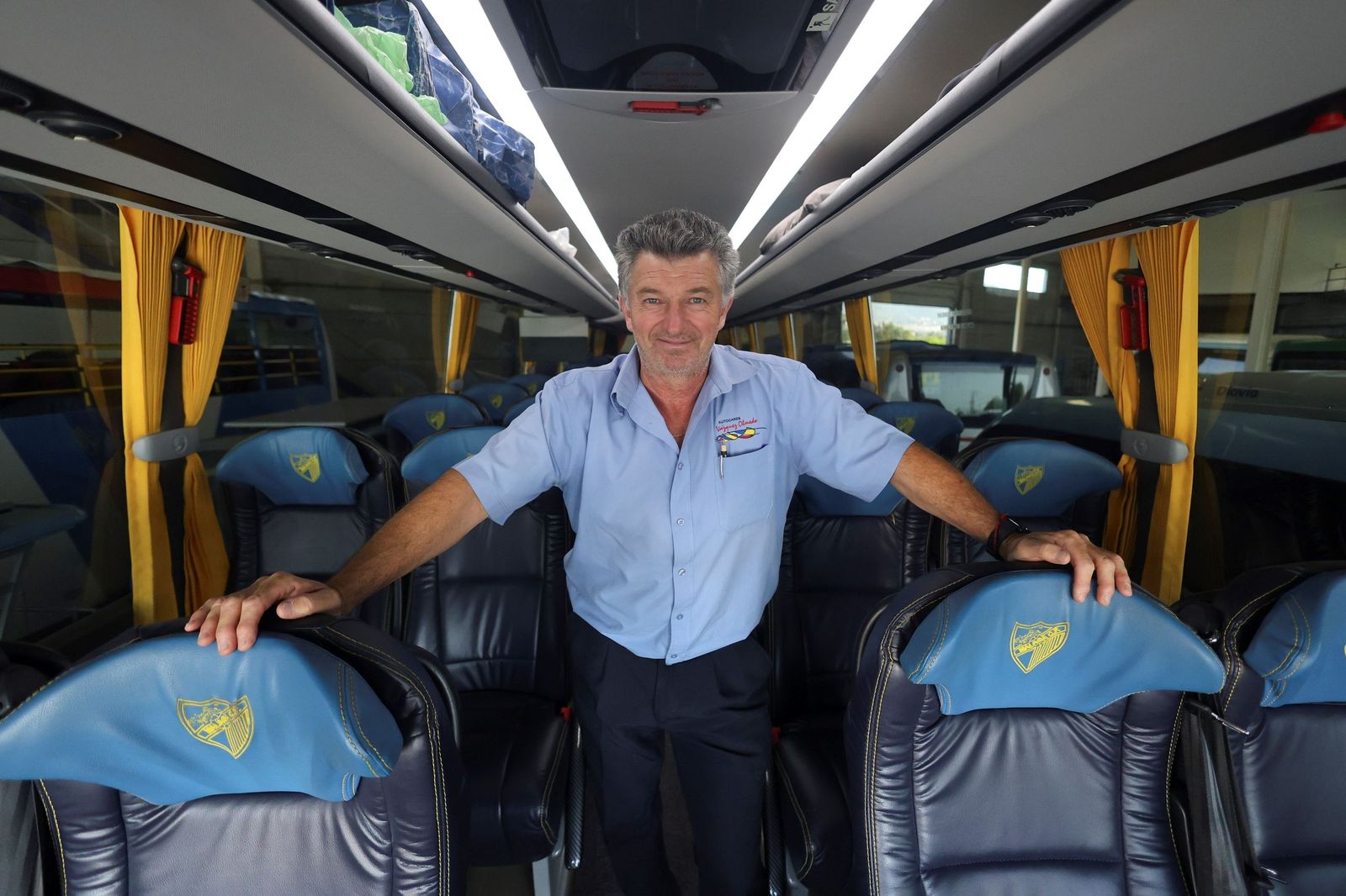 Ángelo Navas, el conductor del bus del Málaga