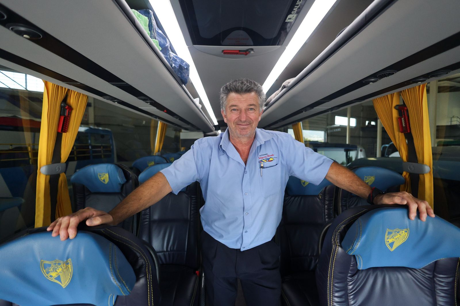 Ángelo Navas, el conductor del bus del Málaga