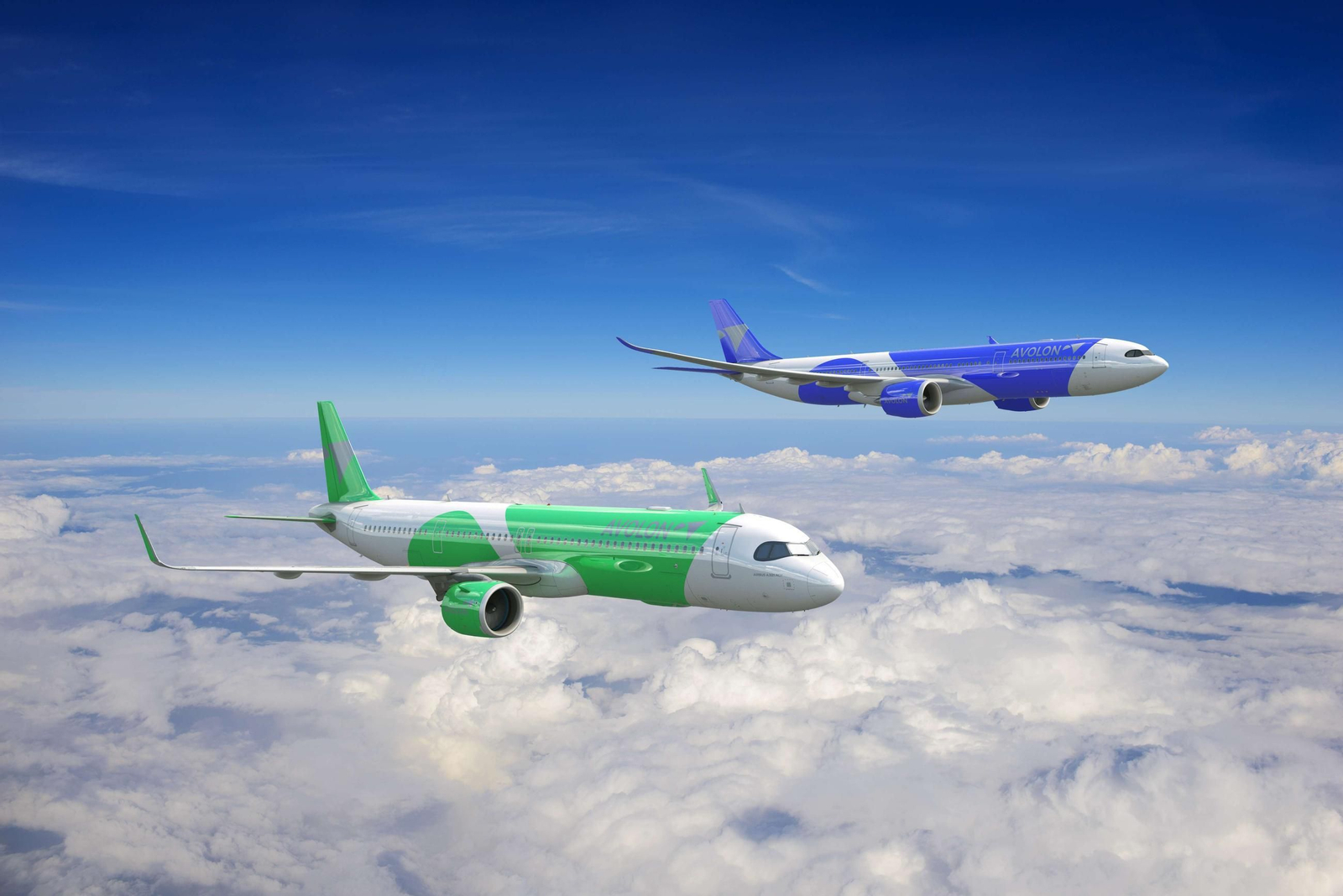 Render del A321neo y A330-900 de Avolon.