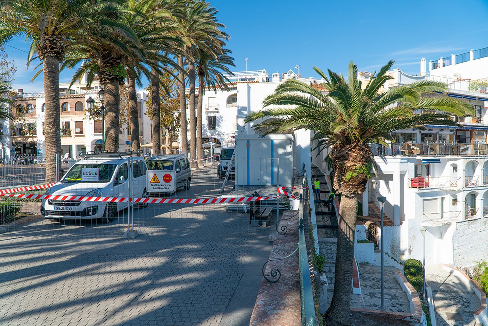 Inicio obras del Paseo de Los Carabineros de Nerja.