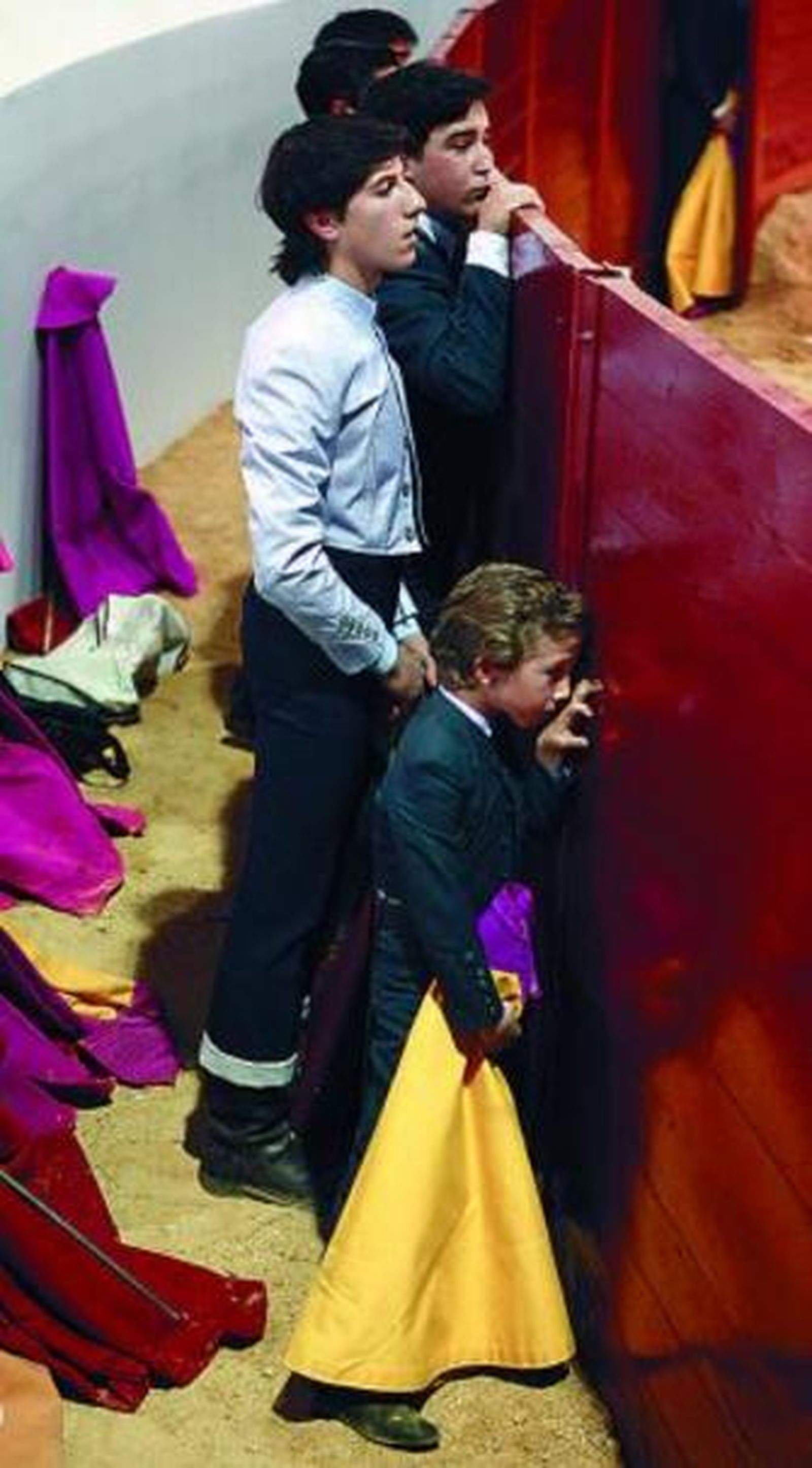 Un alumno de escuela taurina en un tentadero.