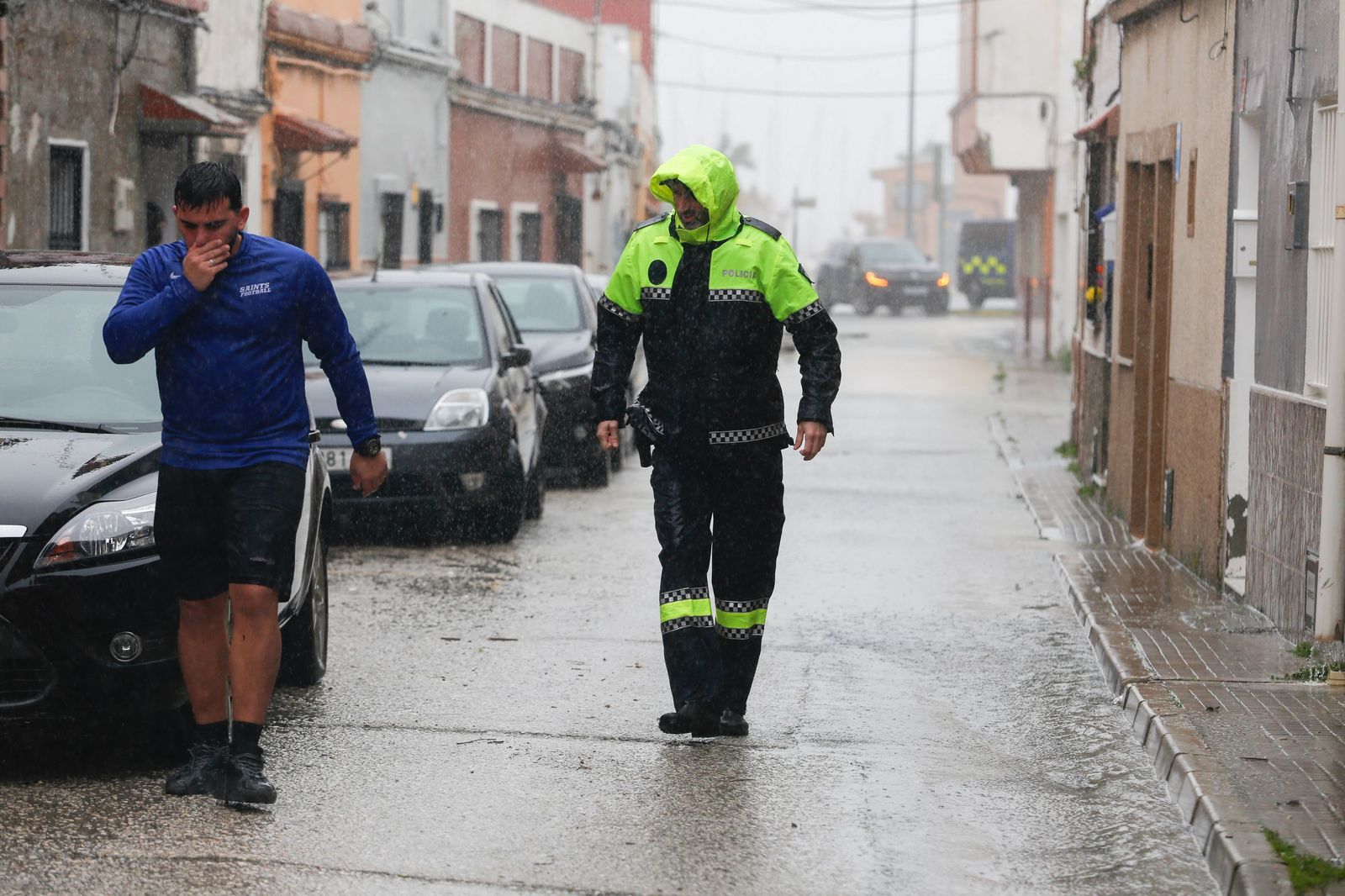 Fotos del temporal de lluvia y viento por la borrasca Kristin en el Campo de Gibraltar