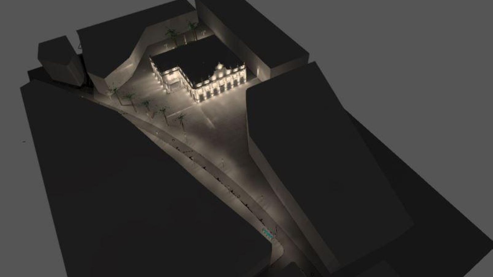 Infografía de la futura plaza de España de Cabra.