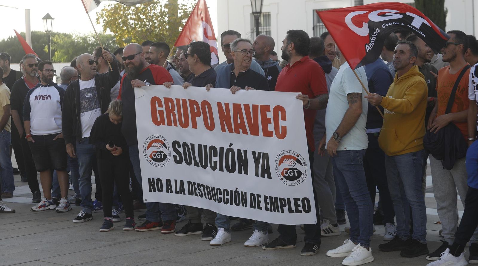 Asamblea de los trabajadores de la empresa Navec con Juan Carlos Ruiz Boix