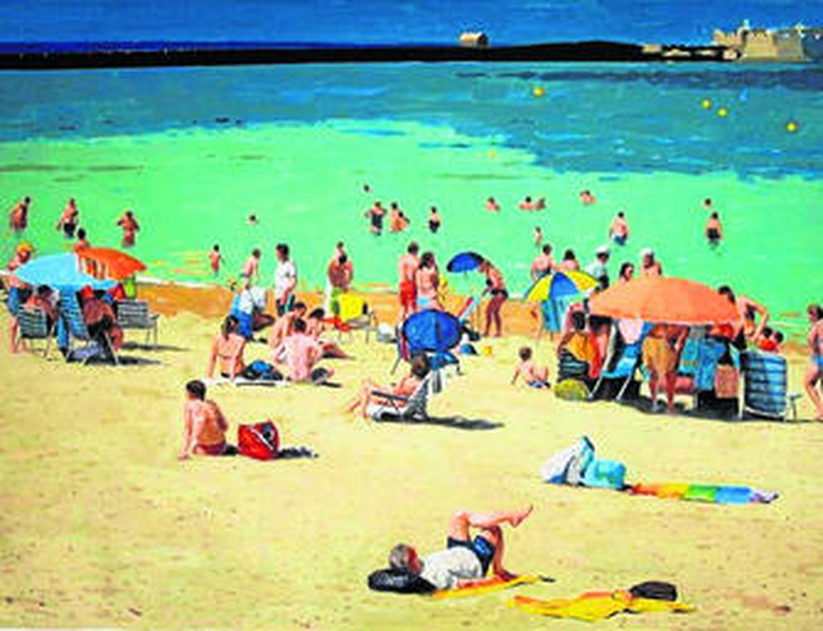 Una de las escenas de La Caleta que figura en la muestra de Juan Ángel González de la Calle.