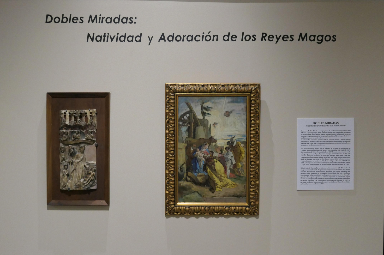 El Bellas Artes de Córdoba expone las obras 'La adoración de los Magos' y 'El Relieve de la Natividad' del siglo XV