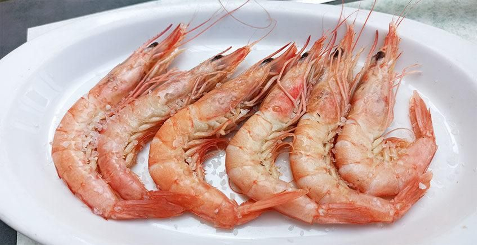 Gambas cocidas de la Cervecería Avenida.