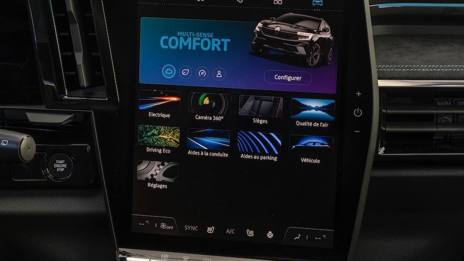 Dependiendo del modo de conducción elegido y mediante su configuración en la pantalla es posible seleccionar cómo trabaja la dirección trasera. Es posible elegir hasta entre 13 niveles diferentes de actuación.