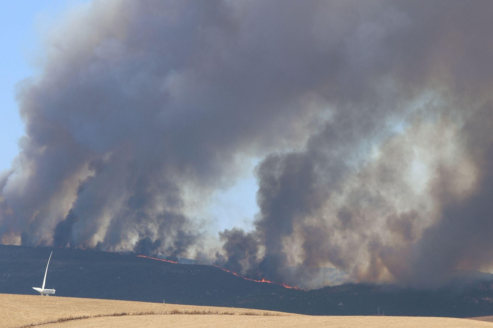 El incendio declarado en Sierra de la Plata, Tarifa.