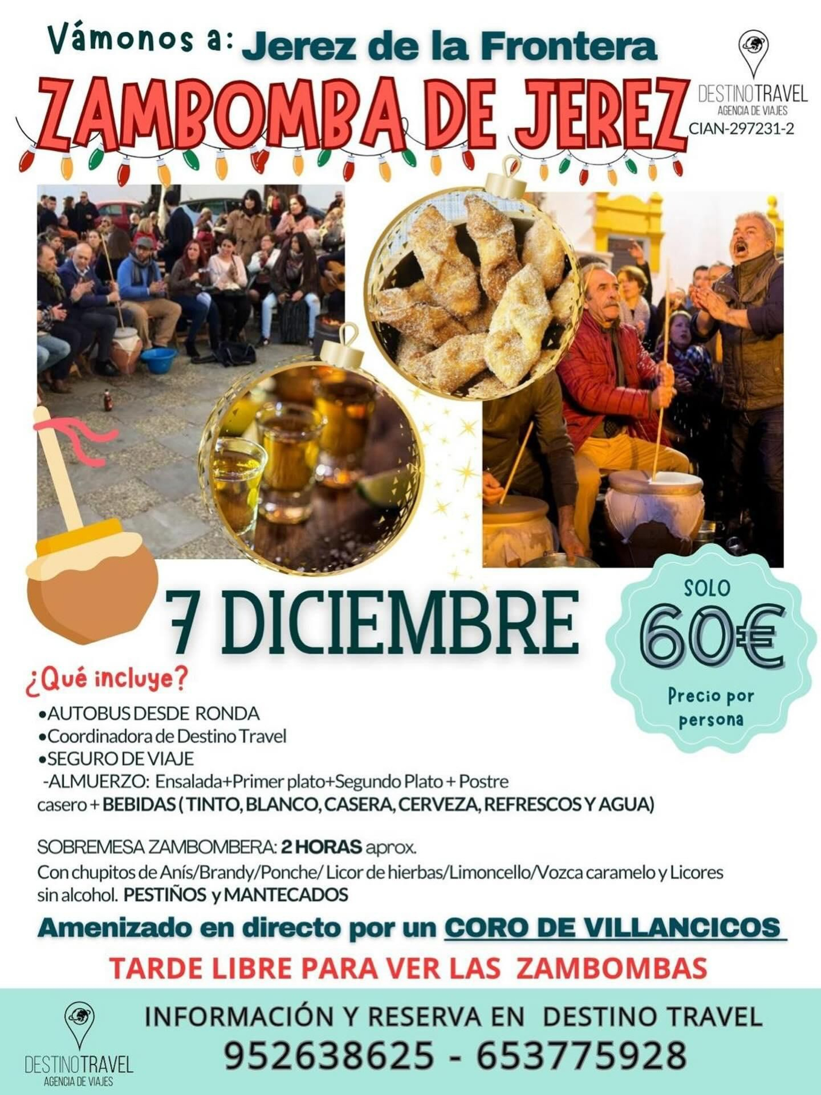 Cartel del viaje organizado desde Ronda.