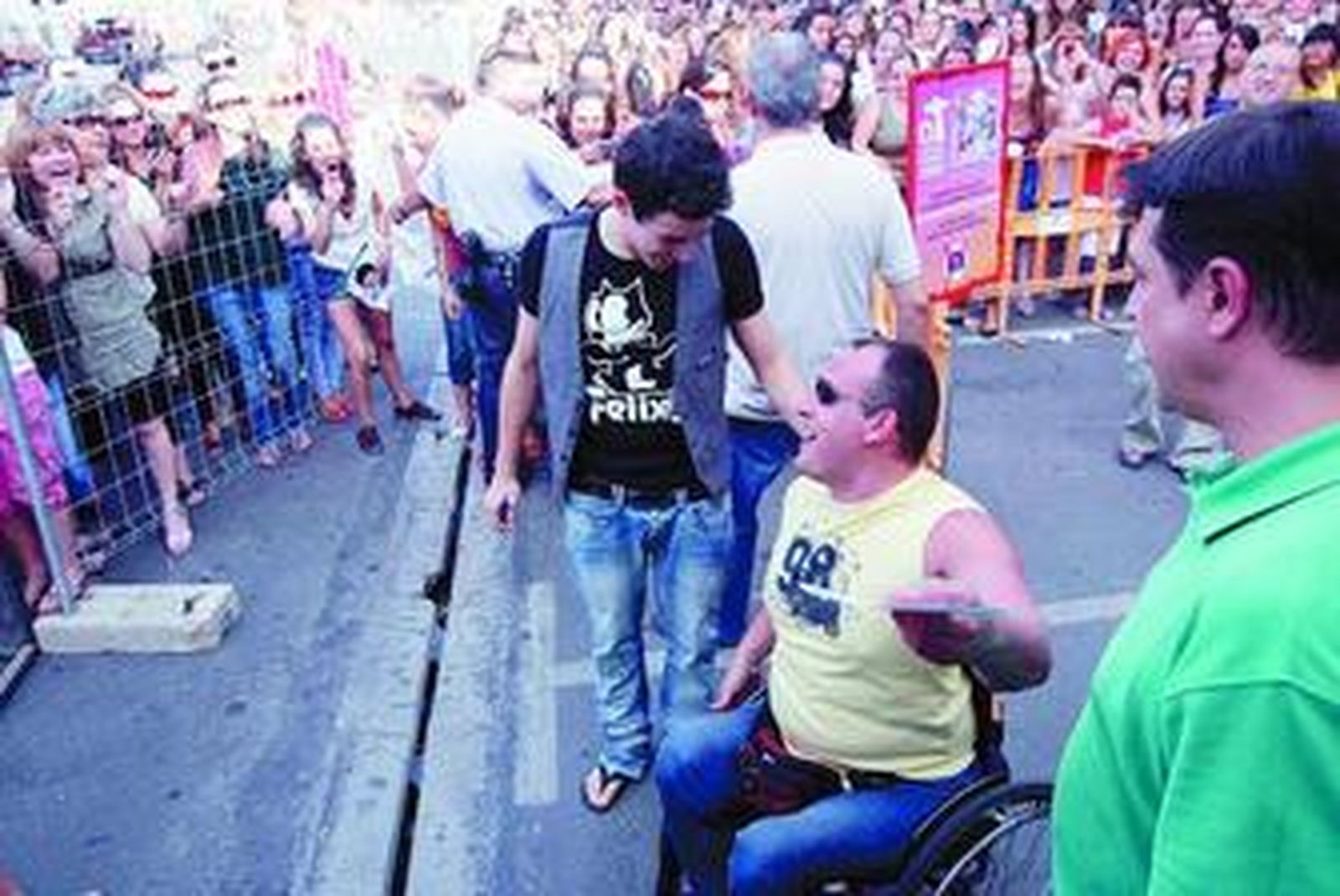 Ángel Capel, en la firma de discos celebrada en la capital almeriense.