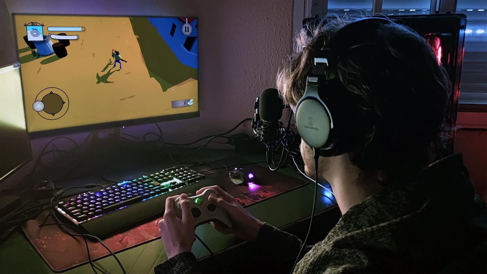 Pablo Rodríguez jugando a 'Tragabuche, Er Videojuego'.